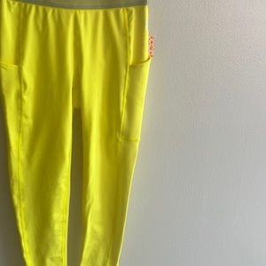 Free people movement yellow leggings xs NWT